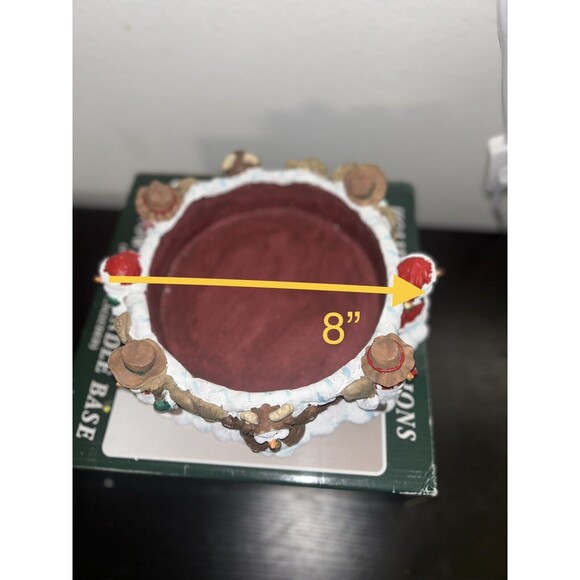 Holiday Expressions 6” Snowman Candle Base Holder Christmas Decor Gifts White - Picture 4 of 7